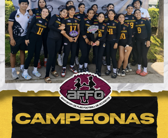 Flag football femenil celebra campeonato en la liga AFFO